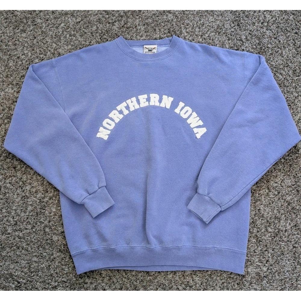 Vintage 90's Oarsman 913 Northern Iowa Purple Crewneck Sweatshirt Size M